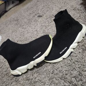 Balenciaga Kids Speed Trainer Sneakers Black USED, NO BOX